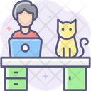پیش‌نمایش فایل working-with-pet-3349153 از پک دورکاری از خانه و ۲