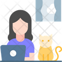 پیش‌نمایش فایل working-with-pet-3349248 از پک دورکاری از خانه و ۲