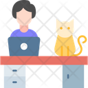 پیش‌نمایش فایل working-with-pet-3349259 از پک دورکاری از خانه و ۲