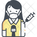 پیش‌نمایش فایل journalist-female-3607819 از پک آواتارهای واکسیناسیون