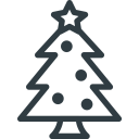 پیش‌نمایش فایل christmas-tree-star-ornament-decoration از پک آیکون‌های رایگان کریسمس خطی