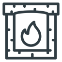 پیش‌نمایش فایل fireplace-christmas-family-warm-light از پک آیکون‌های رایگان کریسمس خطی