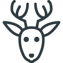 پیش‌نمایش فایل rudolf-deer-christmas-santa-animal از پک آیکون‌های رایگان کریسمس خطی