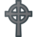 پیش‌نمایش فایل celtic-cross-halloween-cemetery-grave-stone از پک آیکون‌های رایگان هالووین رنگی