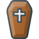 پیش‌نمایش فایل coffin-death-cross-cemetery-halloween از پک آیکون‌های رایگان هالووین رنگی