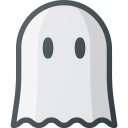 پیش‌نمایش فایل ghost-halloween-spooky-costume از پک آیکون‌های رایگان هالووین رنگی
