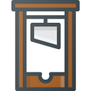 پیش‌نمایش فایل guillotine-halloween-head-cut از پک آیکون‌های رایگان هالووین رنگی