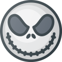 پیش‌نمایش فایل jack-skellington-halloween-head-mask از پک آیکون‌های رایگان هالووین رنگی