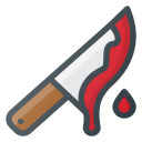 پیش‌نمایش فایل knife-blood-blody-kill-halloween از پک آیکون‌های رایگان هالووین رنگی
