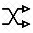 پیش‌نمایش فایل intersecting-arrow از پک پیکان گلیف