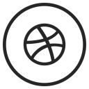 پیش‌نمایش فایل dribbble-189 از پک گلیف Peelicons