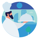 پیش‌نمایش فایل chef-holding-cloche-in-hand-4649545 از پک صحنه‌ها مشاغل