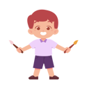 پیش‌نمایش فایل little-boy-holding-paint-brush-in-two-hands-8232893 از پک پسر دانش آموز