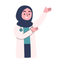 پیش‌نمایش فایل female-doctor-presenting-something-8515809 از پک دکتر زن مسلمان