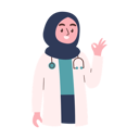 پیش‌نمایش فایل female-doctor-showing-ok-sign-8515807 از پک دکتر زن مسلمان