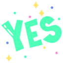 پیش‌نمایش فایل yes-sticker-6247589 از پک ملزومات-۱
