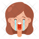پیش‌نمایش فایل crying-face-14 از پک ایموژی زن 1