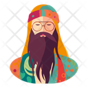 پیش‌نمایش فایل hippie-man-10939857 از پک آواتارهای افراد قسمت 1
