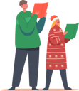 پیش‌نمایش فایل boy-and-girl-sing-carols-with-books-4724426 از پک کریسمس