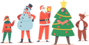 پیش‌نمایش فایل children-in-christmas-costumes-4724453 از پک کریسمس