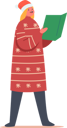 پیش‌نمایش فایل cute-girl-wear-santa-hat-singing-christmas-songs-4724428 از پک کریسمس