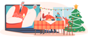 پیش‌نمایش فایل family-celebrate-christmas-online-4724454 از پک کریسمس