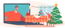 پیش‌نمایش فایل family-celebrate-christmas-remotely-4724457 از پک کریسمس