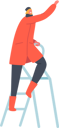 پیش‌نمایش فایل female-wear-warm-winter-clothes-stand-on-ladder-4724500 از پک کریسمس