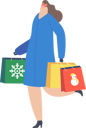 پیش‌نمایش فایل girl-with-christmas-gifts-in-paper-bags-4724527 از پک کریسمس