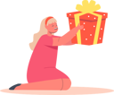 پیش‌نمایش فایل girl-with-gift-in-hands-4724486 از پک کریسمس