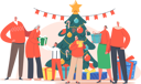 پیش‌نمایش فایل happy-family-celebrate-christmas-at-home-near-christmas-tree-4724468 از پک کریسمس