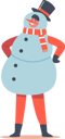 پیش‌نمایش فایل kid-in-snowman-costume-4724450 از پک کریسمس