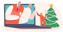 پیش‌نمایش فایل little-baby-clinking-glass-with-grandparents-on-laptop-screen-4724455 از پک کریسمس