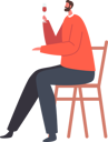 پیش‌نمایش فایل male-sit-on-chair-holding-wineglass-in-hand-4724443 از پک کریسمس