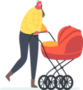 پیش‌نمایش فایل mother-pushing-pram-with-newborn-baby-4724538 از پک کریسمس