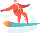 پیش‌نمایش فایل santa-claus-riding-snowboarding-on-mountain-4724467 از پک کریسمس