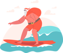 پیش‌نمایش فایل santa-claus-surfing-ocean-wave-on-surfboard-4724519 از پک کریسمس
