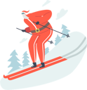پیش‌نمایش فایل santa-skier-riding-downhills-at-winter-season-4724464 از پک کریسمس