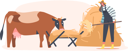 پیش‌نمایش فایل farmer-feeding-cow-4724557 از پک صنعت و تولید
