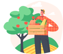 پیش‌نمایش فایل male-farmer-holding-carat-of-fresh-fruits-and-vegetables-4724553 از پک صنعت و تولید