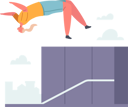 پیش‌نمایش فایل girl-doing-extreme-parkour-stunt-4891384 از پک ورزشی