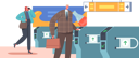 پیش‌نمایش فایل male-and-female-passengers-scan-train-tickets-at-automatic-gate-in-metro-5154862 از پک حمل و نقل