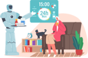 پیش‌نمایش فایل cyborg-helping-old-woman-bring-medicine-pills-5154795 از پک تچنولوگیس