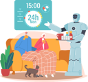 پیش‌نمایش فایل futuristic-cyborg-remind-to-old-people-take-medicine-in-time-5154798 از پک تچنولوگیس