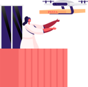 پیش‌نمایش فایل girl-getting-pizza-delivery-by-drone-5170524 از پک تچنولوگیس