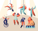 پیش‌نمایش فایل circus-performers-doing-performance-5170256 از پک سرگرمی‌ها