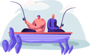 پیش‌نمایش فایل friends-doing-fishing-in-calm-lake-5170279 از پک سرگرمی‌ها