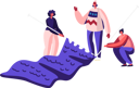 پیش‌نمایش فایل girls-knitting-scarf-using-needle-5170301 از پک سرگرمی‌ها