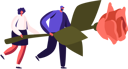 پیش‌نمایش فایل man-proposing-girl-by-giving-rose-5170285 از پک سرگرمی‌ها