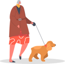 پیش‌نمایش فایل elder-woman-walking-with-pet-dog-5283430 از پک سالمندان